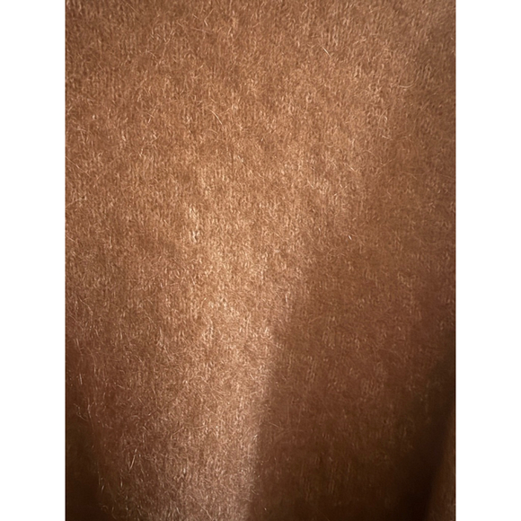 Women's Sezane’ La Malle Brown Mohair Blend Crew Neck Jumper Sweater - Picture 3 of 7